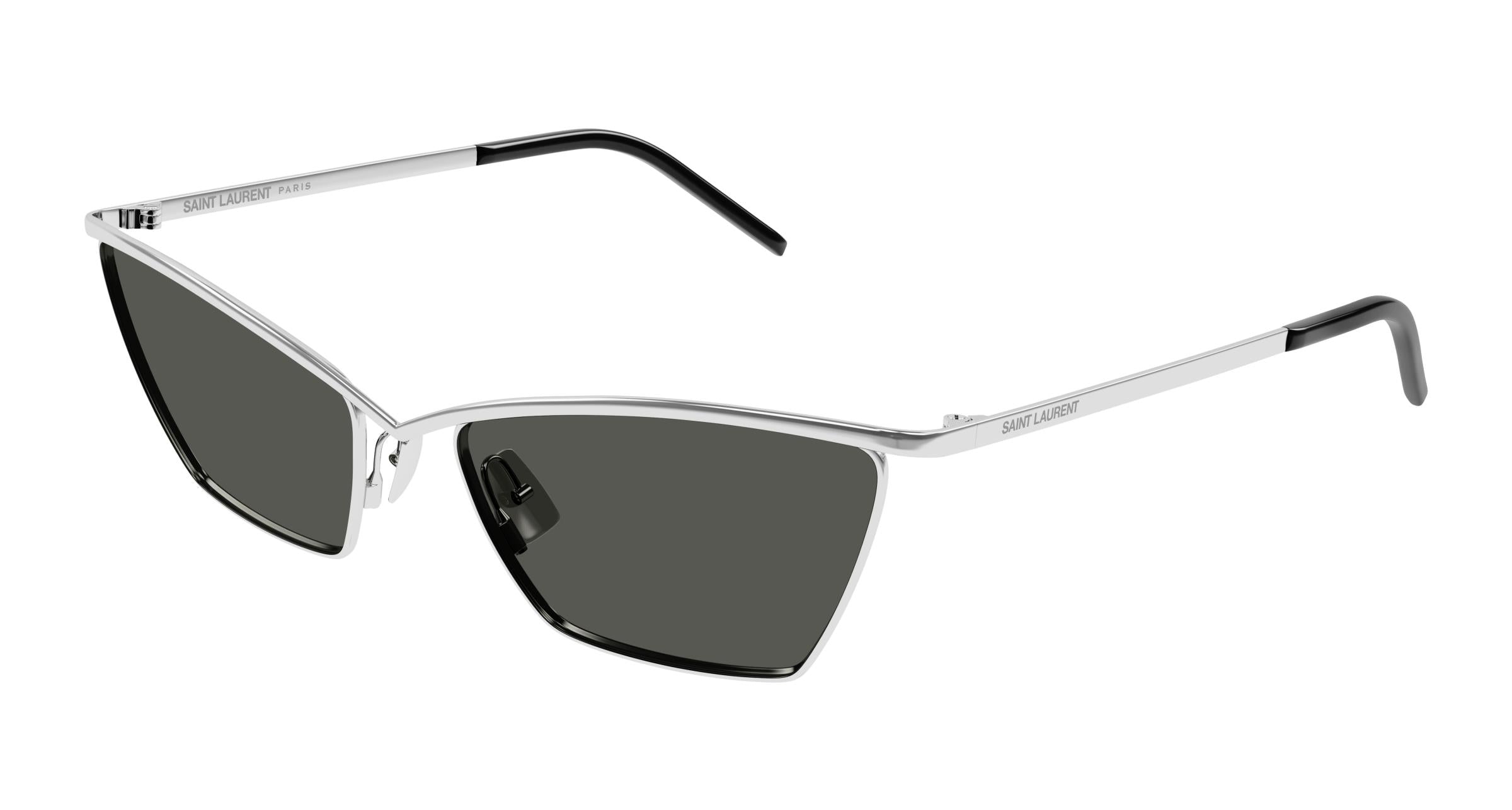 Saint Laurent SL637 Cat Eye Sunglasses in Silver – Designer  display picture 1