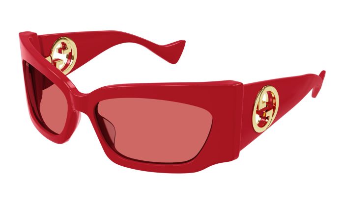 Gucci GG1412S Red Shield Mask Sunglasses – Designer Daydream