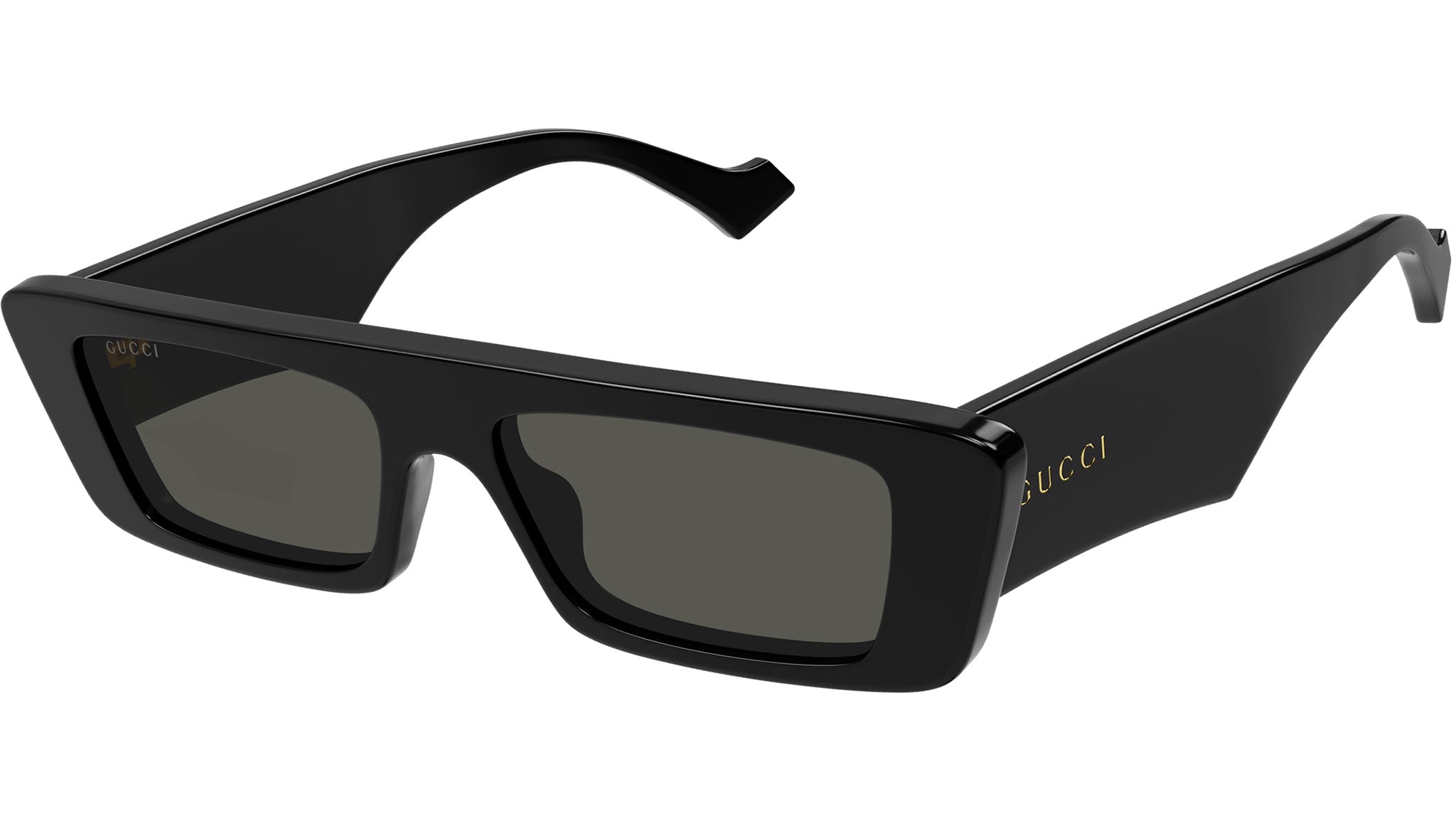 Gucci Sleek Black Designer Sunglasses Gucci GG1529S S (54 - 18) with Grey lenses and Black frame  main image 2