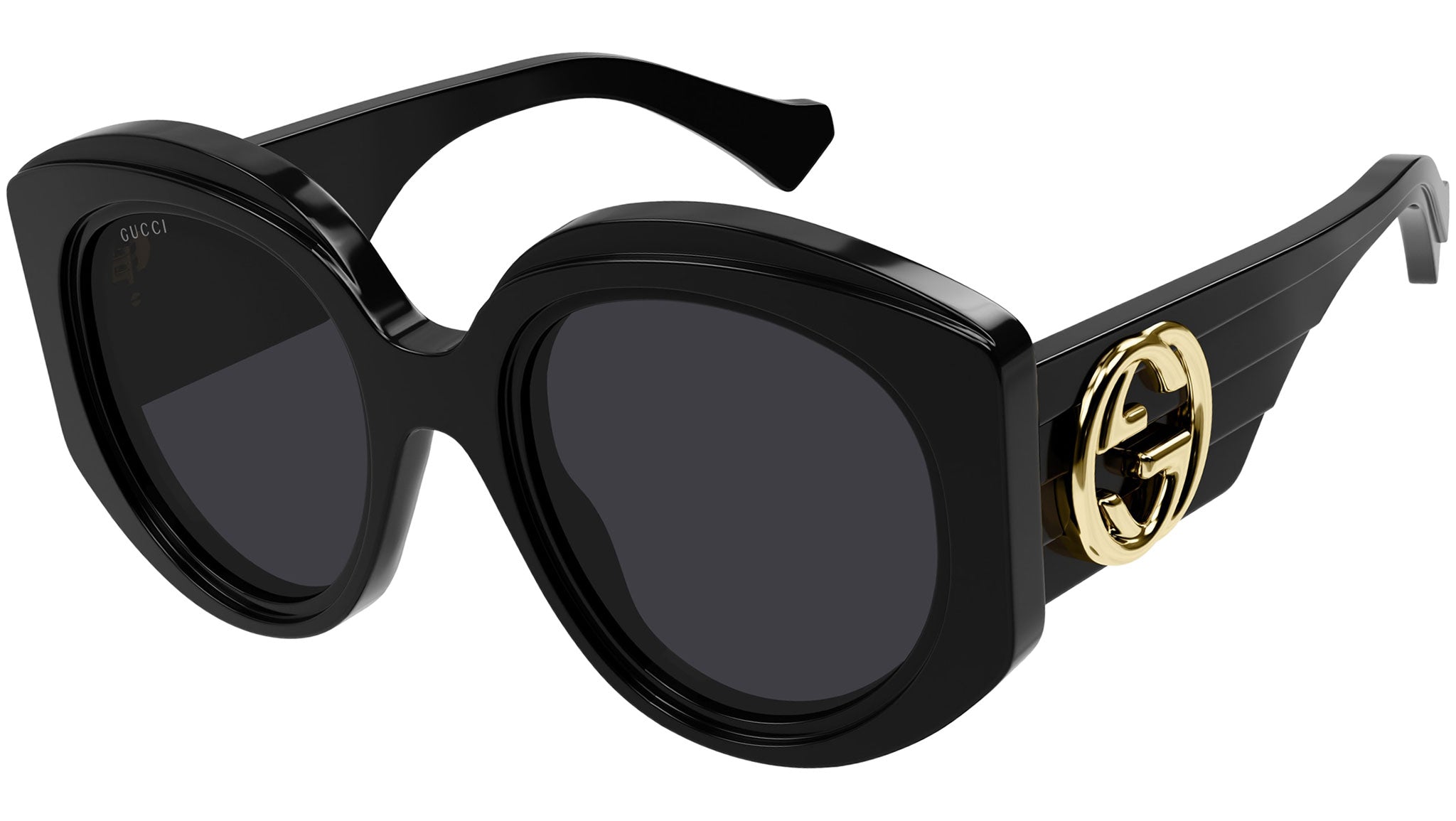 Gucci GG1308S Thick Rim Sunglasses in Black | Designer Daydream
