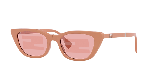 Fendi FE40089I Pink Cat Eye Mirror Folding Sunglasses Designer Daydream