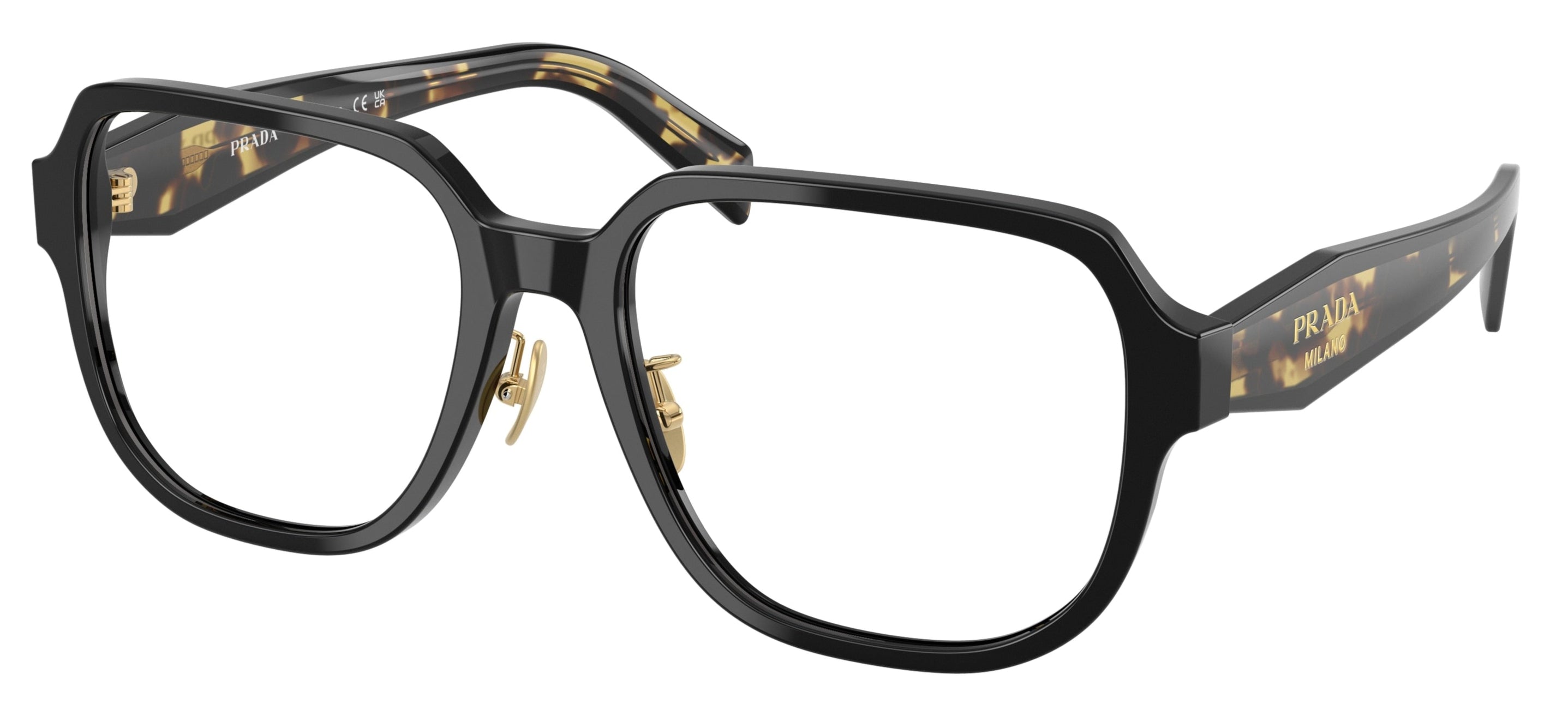 Prada Black and Gold Frames with Clear Lenses Prada Women main image 4