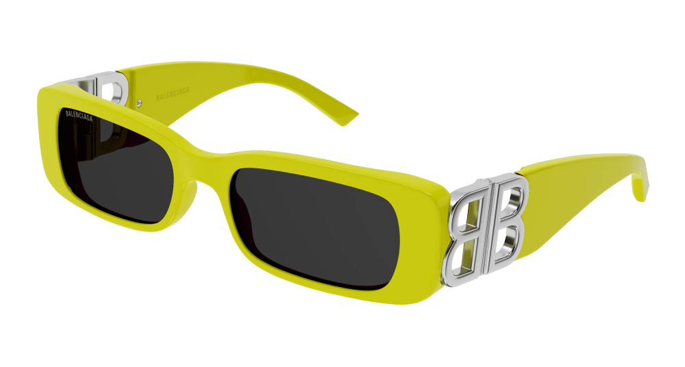 Balenciaga BB0096S Logo Sunglasses in Yellow – Designer Daydream Balenciaga BB0096S Logo Sunglasses in Yellow – Designer Daydream