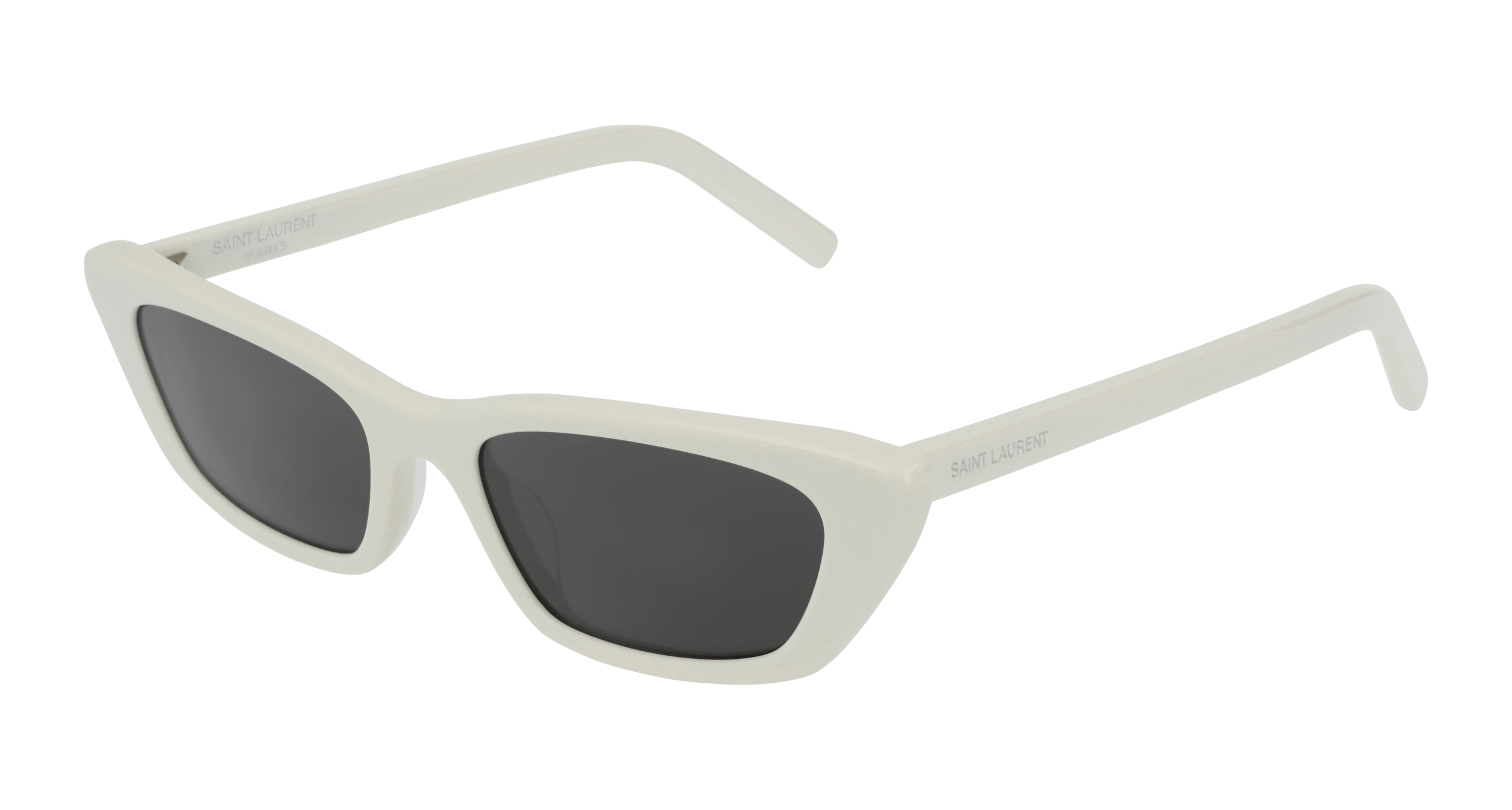 Saint Laurent SL277 Cat Eye Sunglasses in White – Designer 