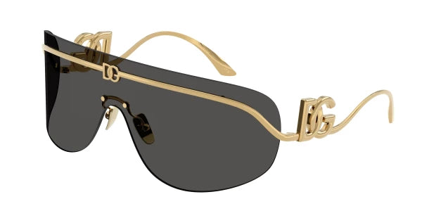 Dolce & Gabbana DG2320 Black Gold Shield Sunglasses  display picture 1