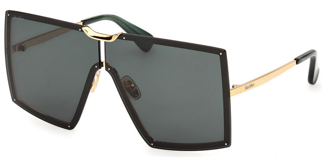 Max Mara MM0117 Sunglasses in Gold Dark Green – Designer Daydream