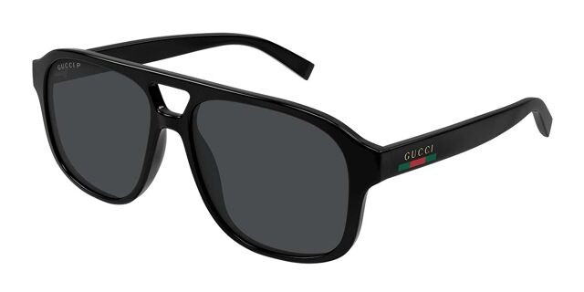 GUCCI サングラス Gucci GG1856S Black Polarized Aviator Sunglasses – Designer Daydream