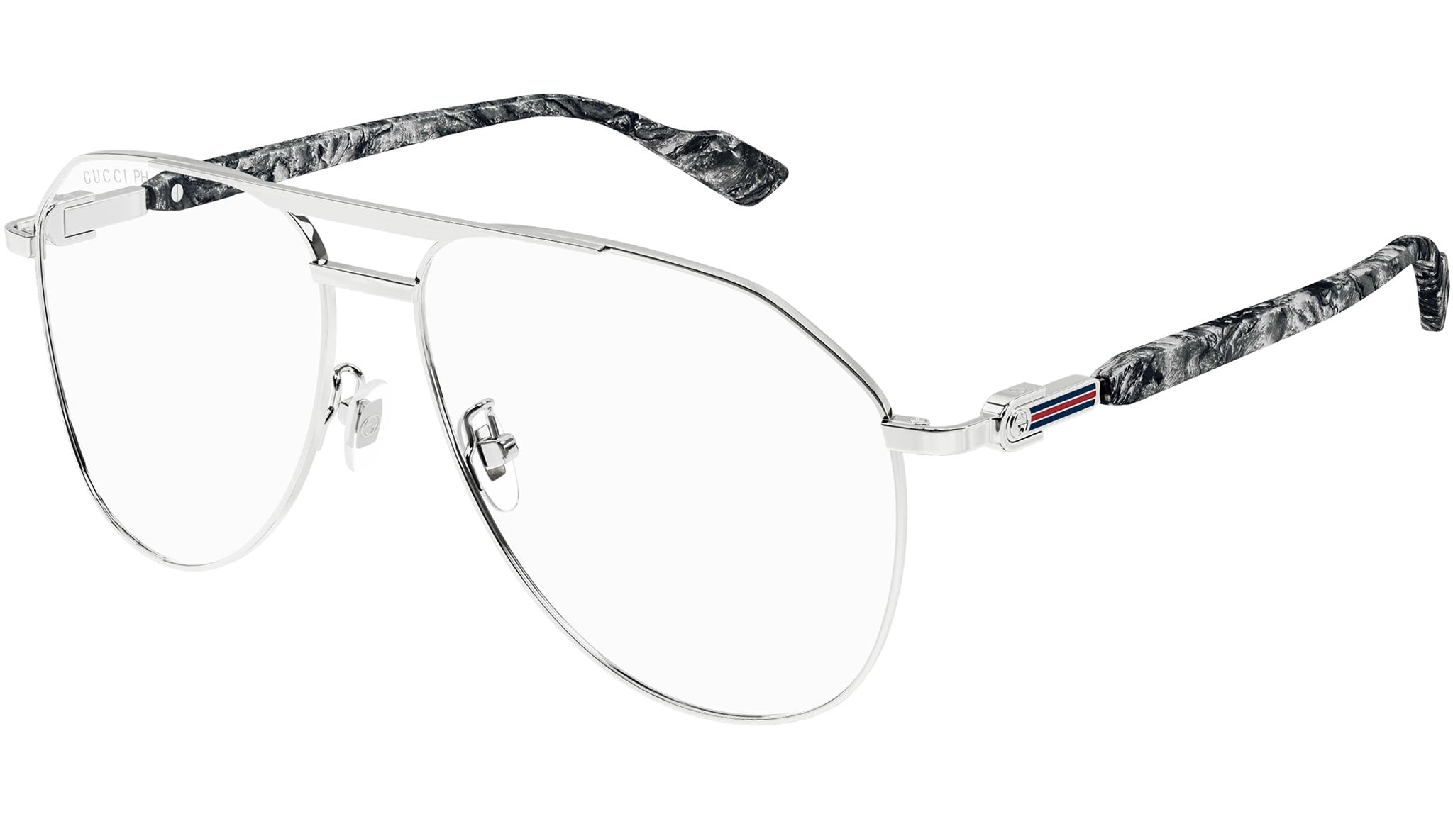 Gucci GG1220S Silver Photochromic Aviator Sunglasses – Designer 