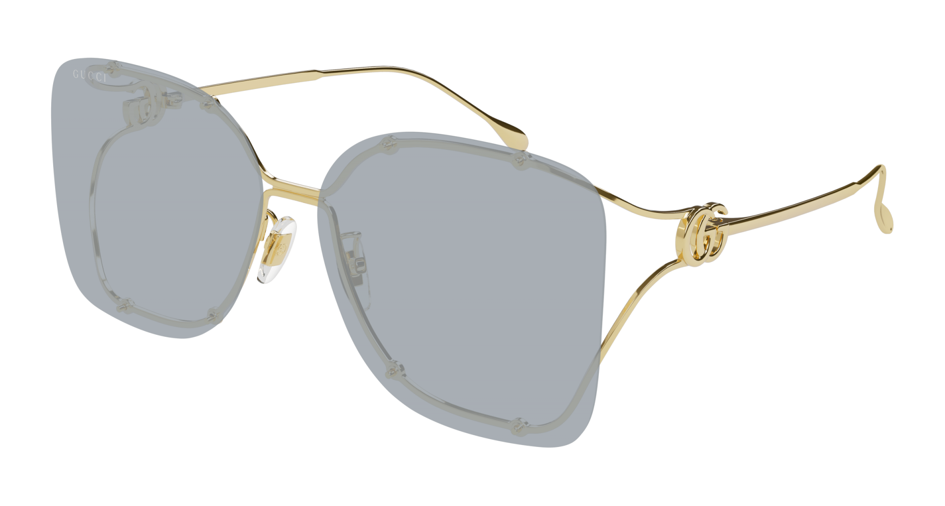 Gucci GG1713SA Rimless Oversized Sunglasses in Blue  display picture 1