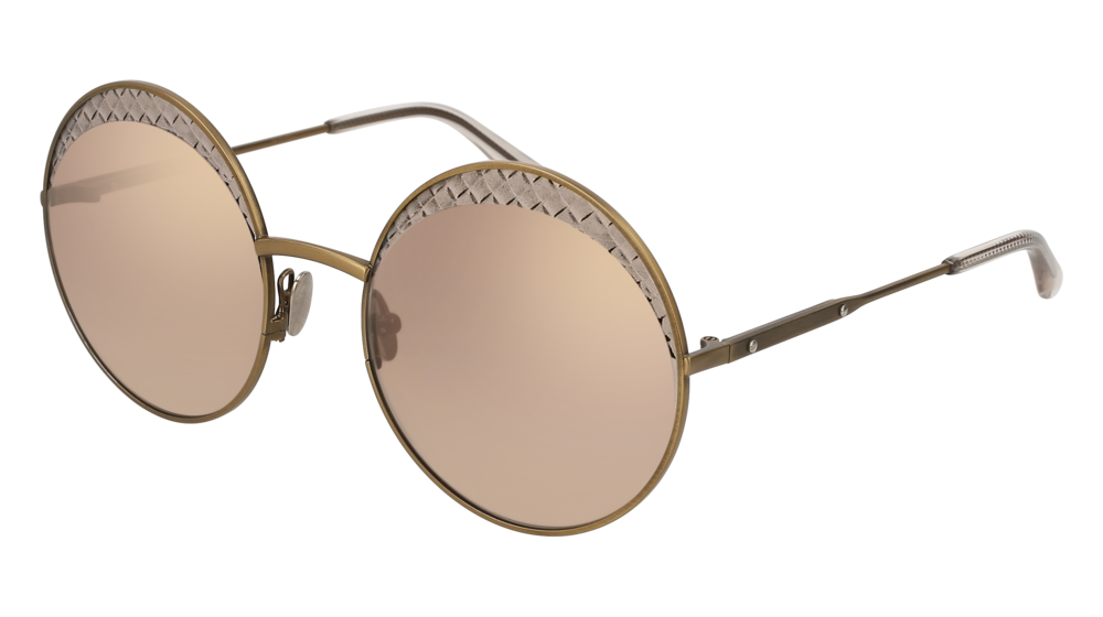Bottega Veneta BV0190S Bronze Round Sunglasses – Designer  display picture 1