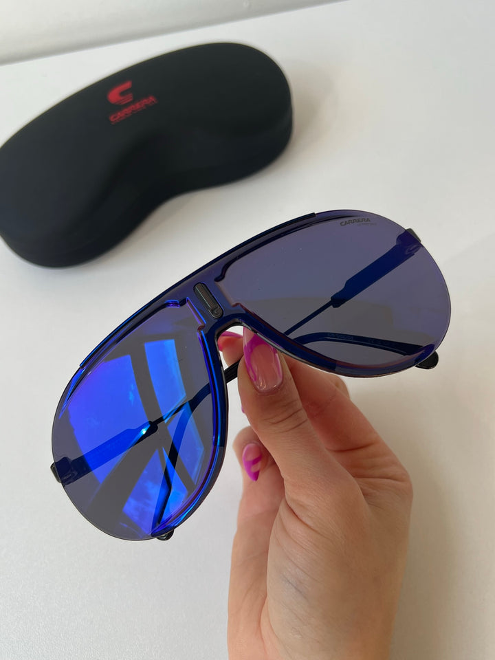 Carrera Superchampion Mask Sunglasses in Blue Mirror