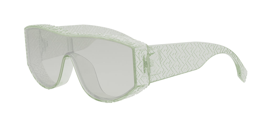 Fendi FE40128I Mask Sunglasses in Monogram Logo Green  display picture 2