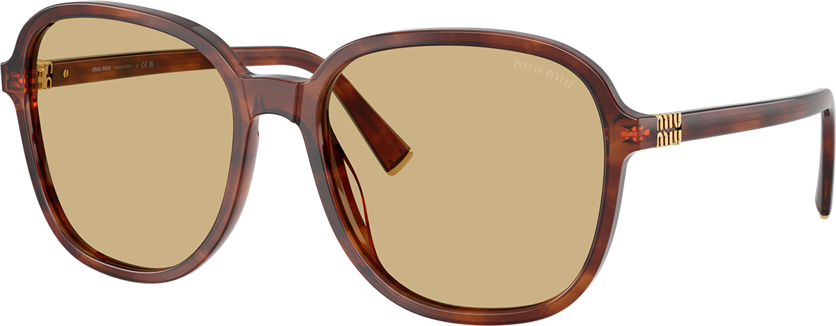 Miu Miu MU B01S Oversized Havana Sunglasses – Designer Daydream display picture 1