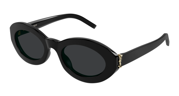 Saint Laurent SL M136 Oval Sunglasses in Black – Designer  display picture 3