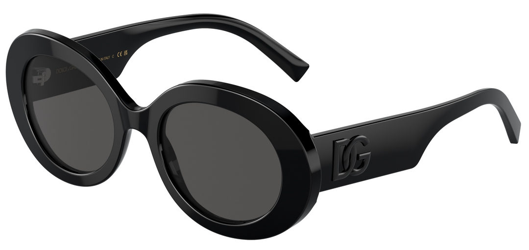 Dolce & Gabbana DG4448 Black Oval Sunglasses