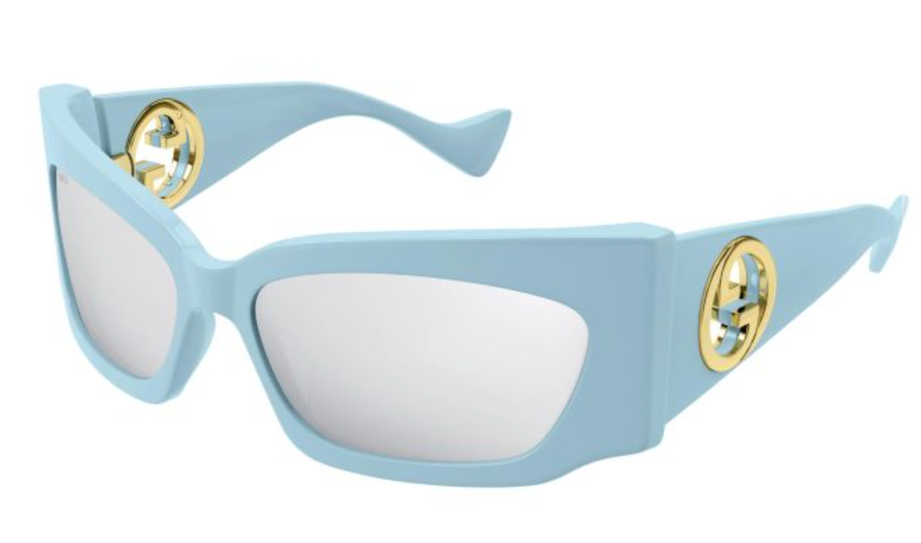 Gucci GG1412S Blue Shield Mask Sunglasses – Designer Daydream