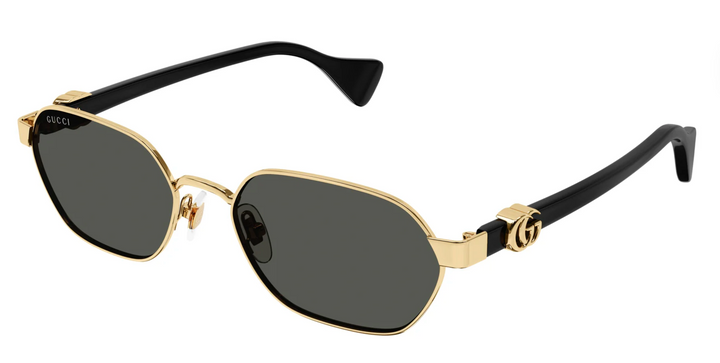 Gucci GG1593S Metal Oval Gold Sunglasses