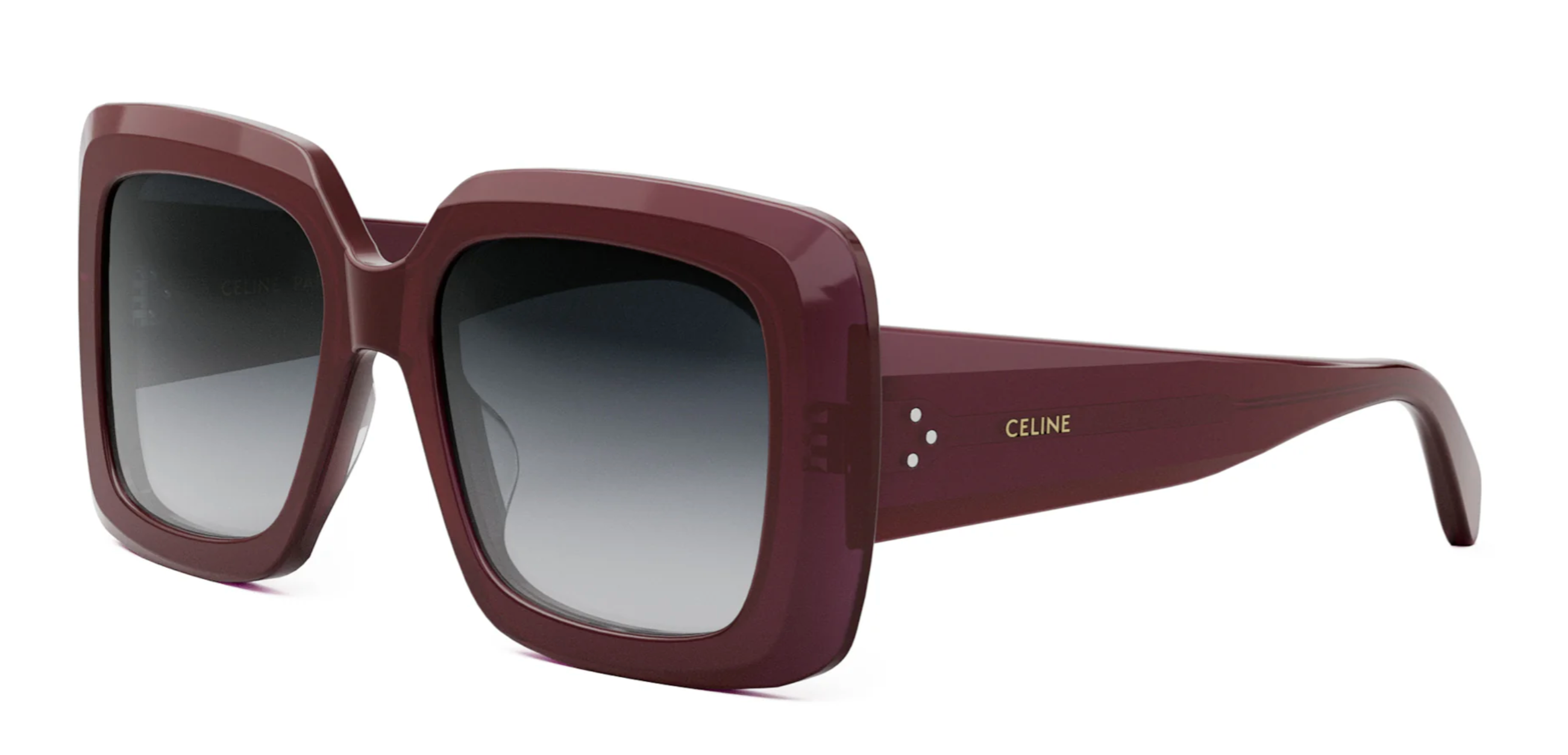 Celine CL40263I Square Sunglasses in Burgundy – Designer  display picture 3
