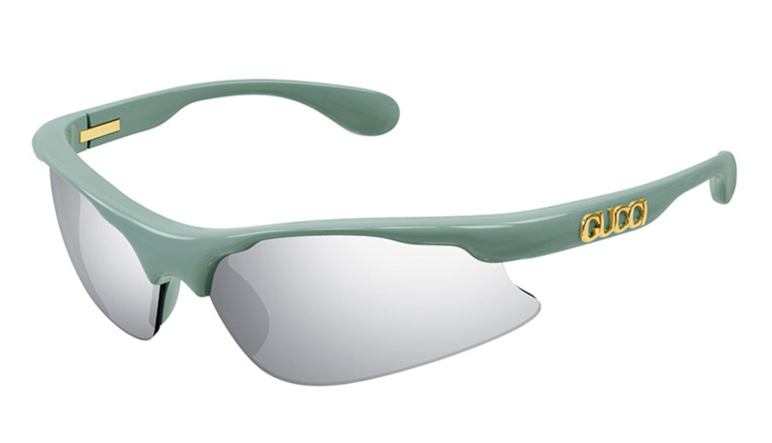 Gucci GG1774S Wrap Sunglasses in Green | Designer Daydream