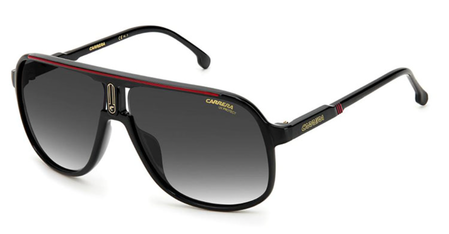 Carrera 1047/S Polarized Aviator Sunglasses with Case - Black Carrera CARRERA 1047/S 0OIT9O 62mm Aviator Sunglasses Men main image 3
