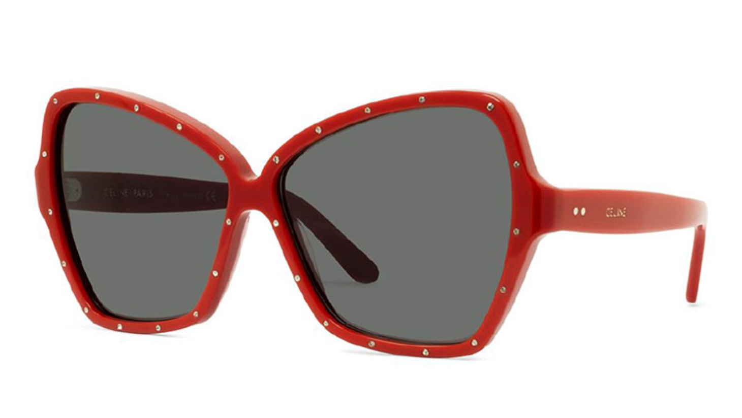 Celine CL4066IS Red Crystal Butterfly Oversized Sunglasses  display picture 1