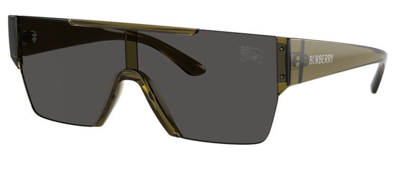 Burberry BE4291 42687 Shield Sunglasses - Green / Grey Burberry Men main image 3