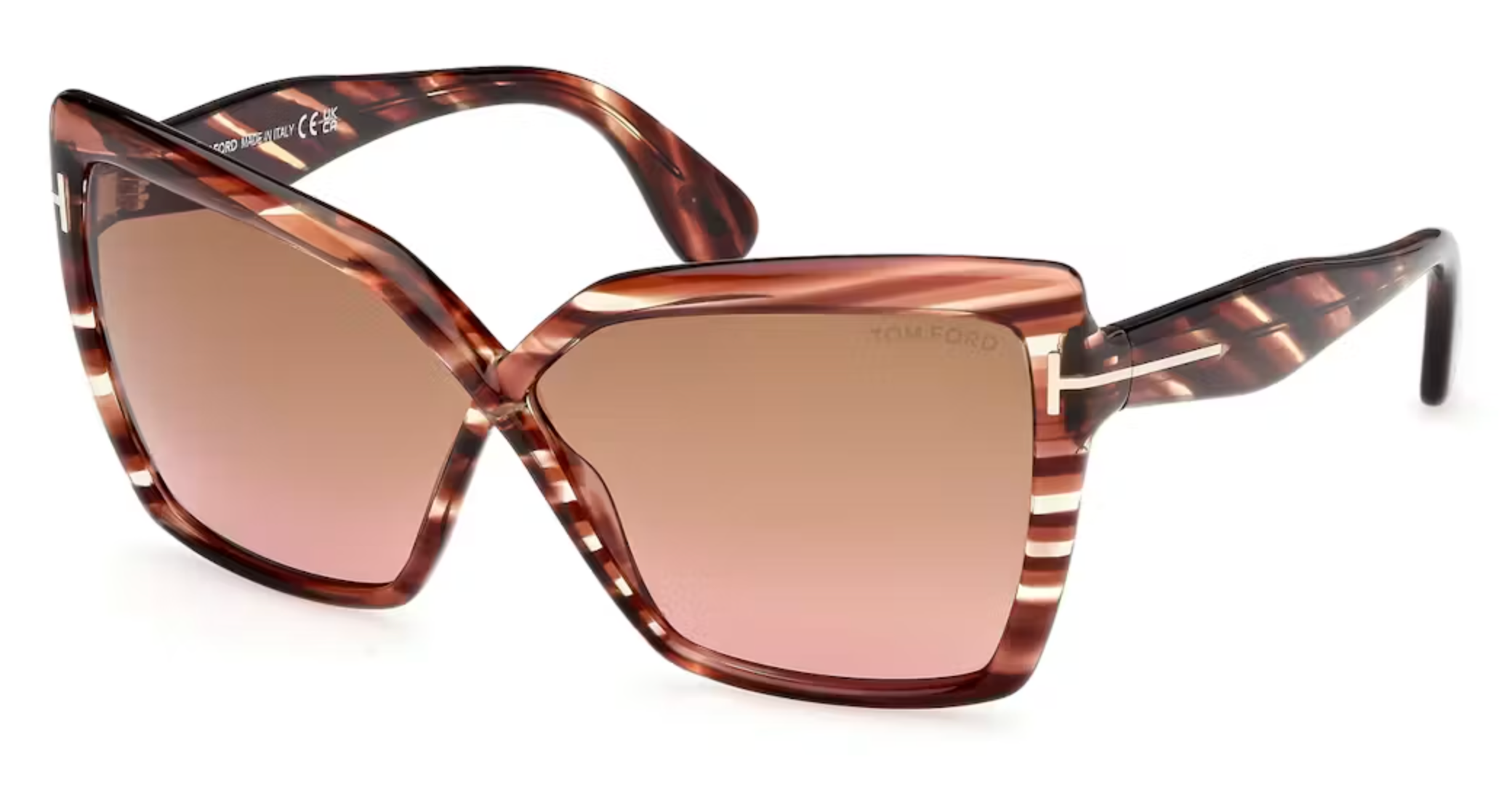 Tom Ford Women\'s Brown Gradient Butterfly Sunglasses with Gold Trim Tom Ford Jacquetta TF921 69T Sunglasses Women main image 3