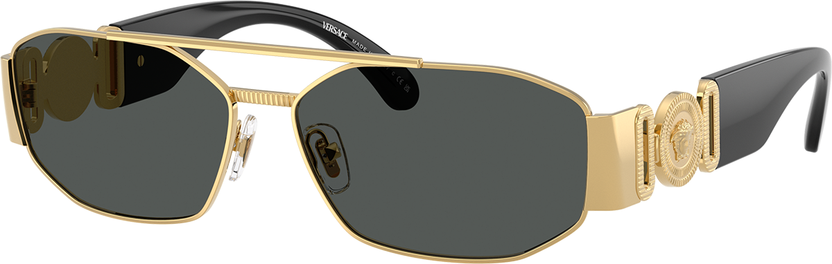 Versace VE2287 Medusa Sunglasses in Gold | Designer Daydream