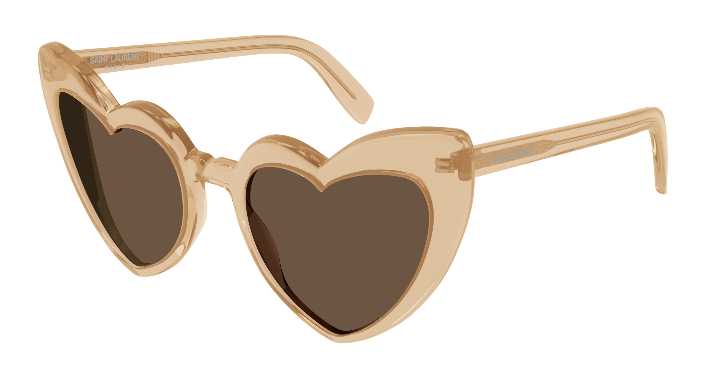 Saint Laurent SL181 Loulou Heart Sunglasses in Nude 