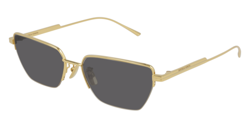 Bottega Veneta BV1107s 004 Gold Frame Sunglasses with Green Case NEW BOTTEGA VENETA BV1107S 004 UNISEX GOLD GREY SUNGLASSES  main image 3