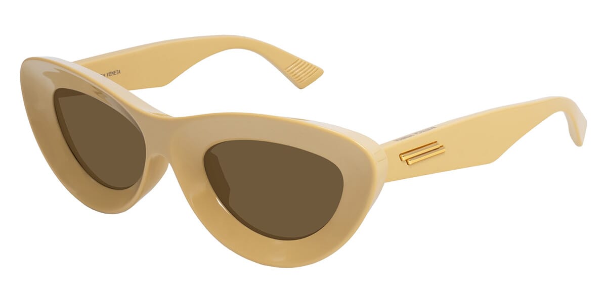 Bottega Veneta BV1325S Thick Rim Sunglasses in Yellow – Designer