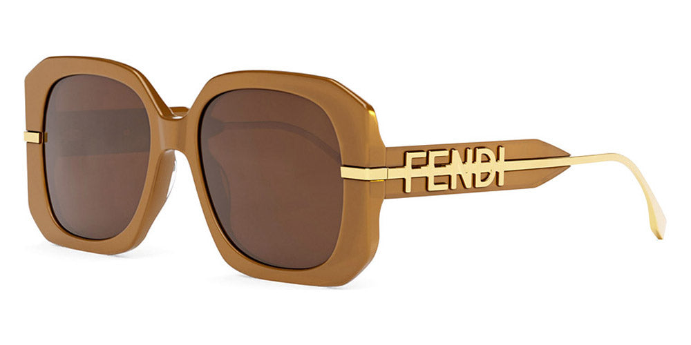Fendi FE40065I Oversized Sunglasses in Orange – Designer 