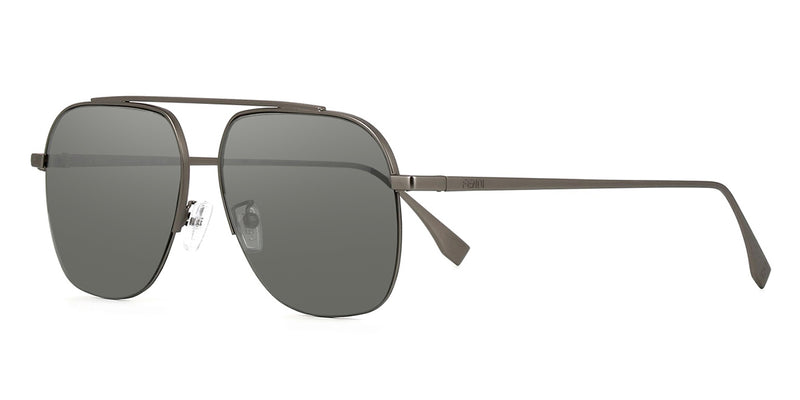 Fendi Gray Aviator Sunglasses with Brown Case Fendi Sky Metal Gray | Fendi main image 2
