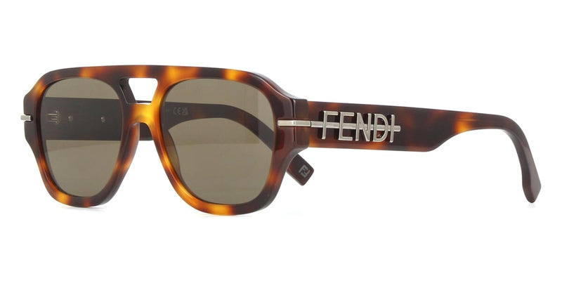 Fendi FE40130F Aviator Sunglasses in Brown – Designer Daydream