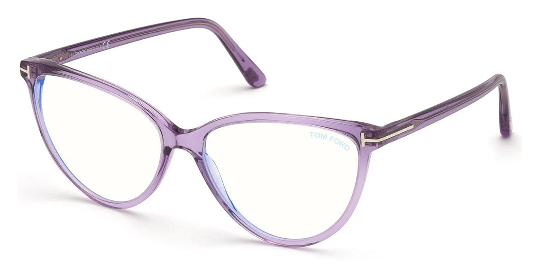 Tom Ford FT5743-B Lilac Bluelight Cat Eye Eyeglasses Frames
