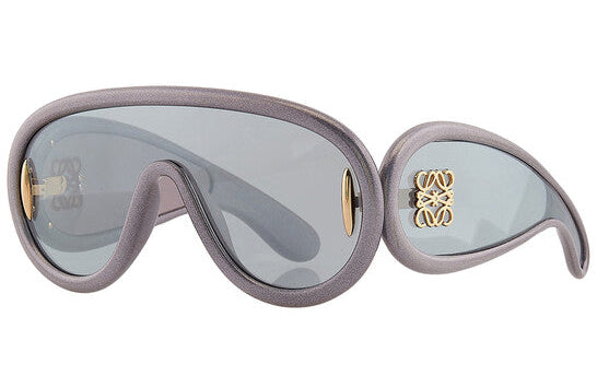 Loewe LW40108I Wave Mask Sunglasses in Blue Mirror 