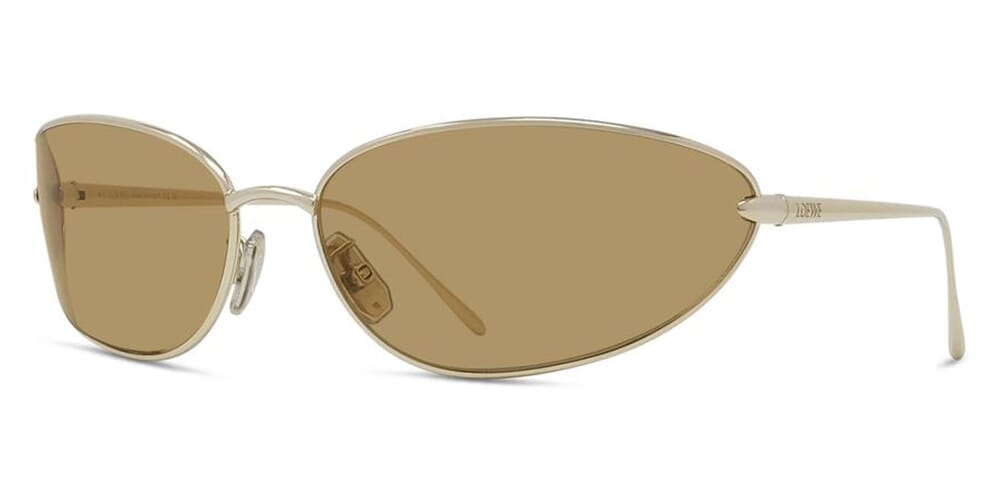 Loewe LW40164U Mask Sunglasses in Gold Brown | Designer Daydream display picture 2