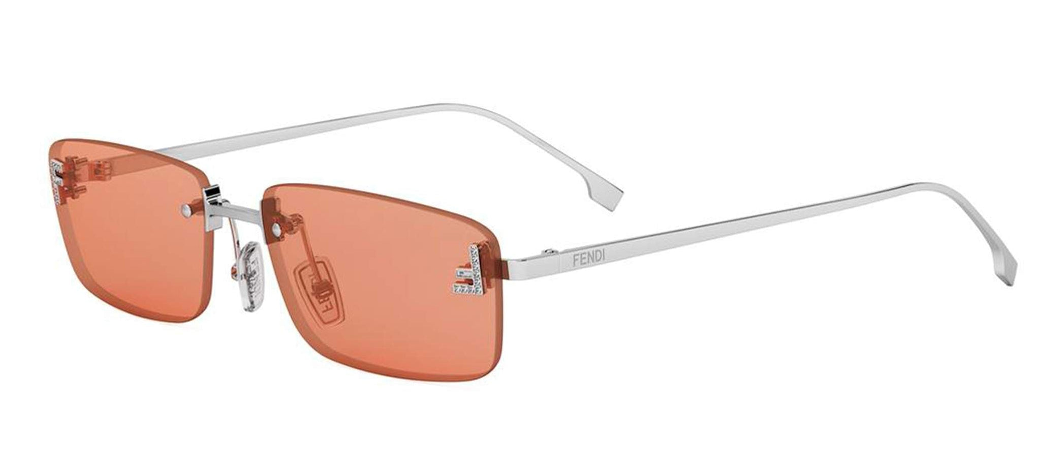 Fendi First FE4172US Rimless Sunglasses in Orange | Designer Daydream