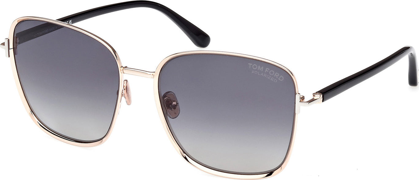 Tom Ford Fern FT1029 Sunglasses in Rose Gold | Designer Daydream display picture 2