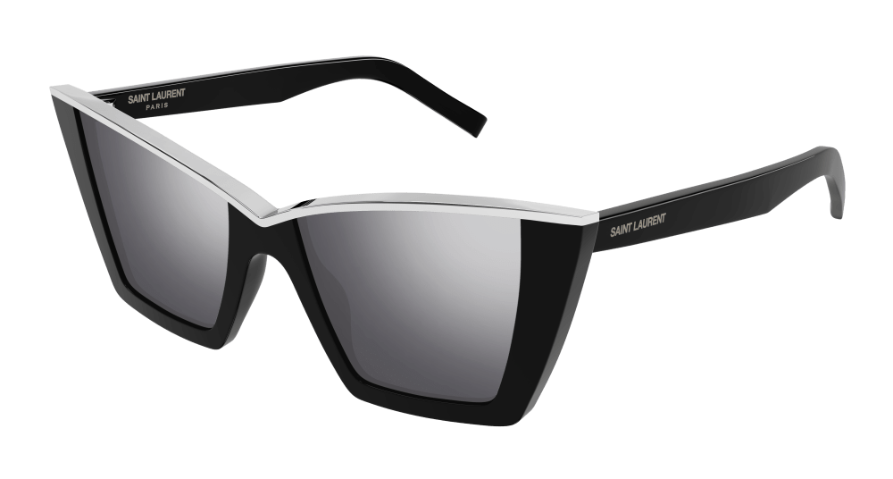 Saint Laurent SL570 Cat Eye Sunglasses in Black Silver  display picture 1