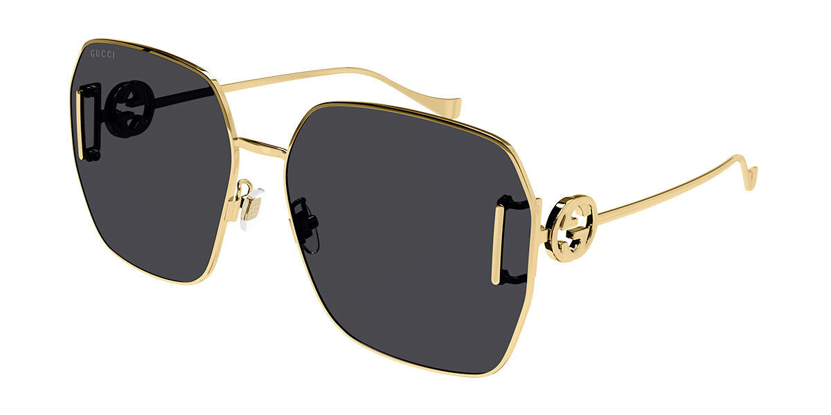 ククレジャ　オーセンティック Gucci GG1207SA Gold Grey Sunglasses – Designer Daydream