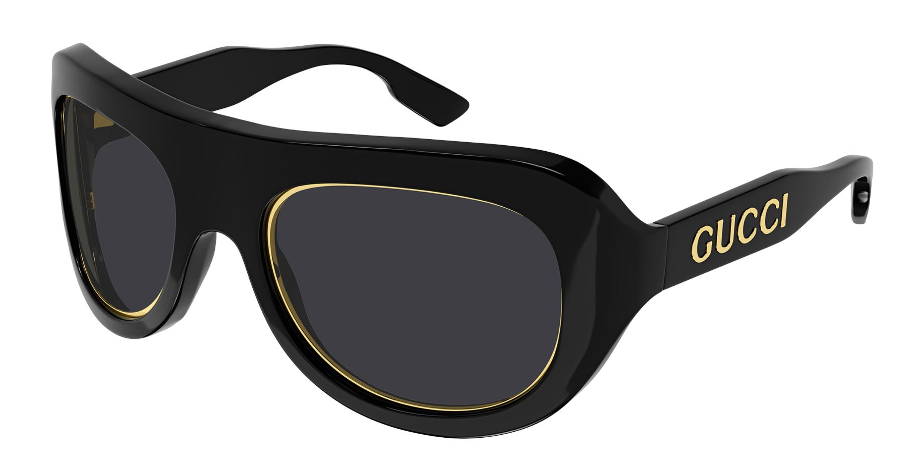 Gucci GG1108S Black Thick Oversized Sunglasses