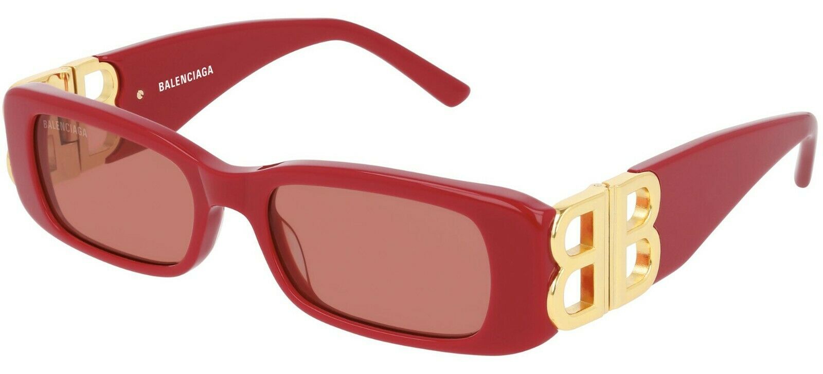 I forhold verden præmedicinering Balenciaga BB0096S Logo Sunglasses in Red – Designer Daydream