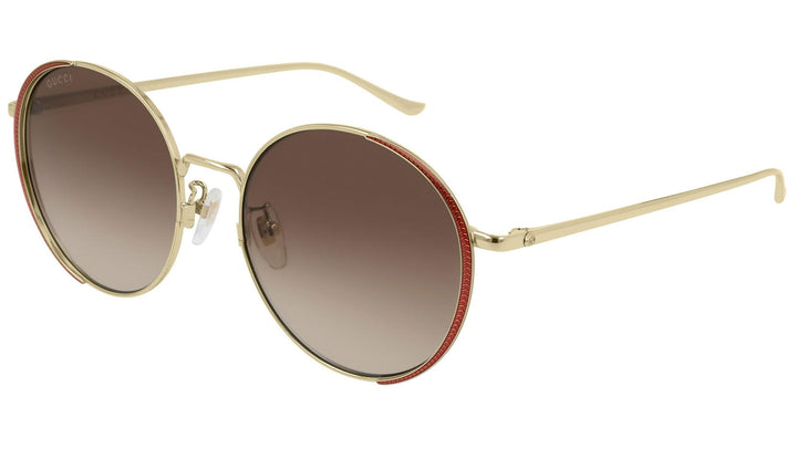 Gucci GG0401SK Gold Red Round Sunglasses