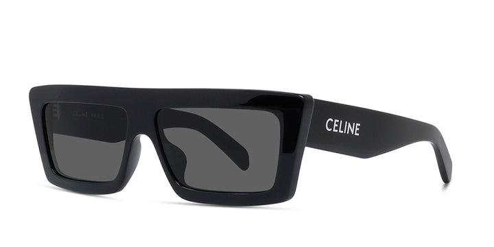 Celine CL40214U Gafas de sol negras con parte superior plana