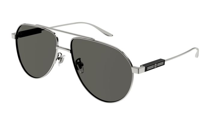 Gucci GG1311S Silver Metal Aviator Sunglasses