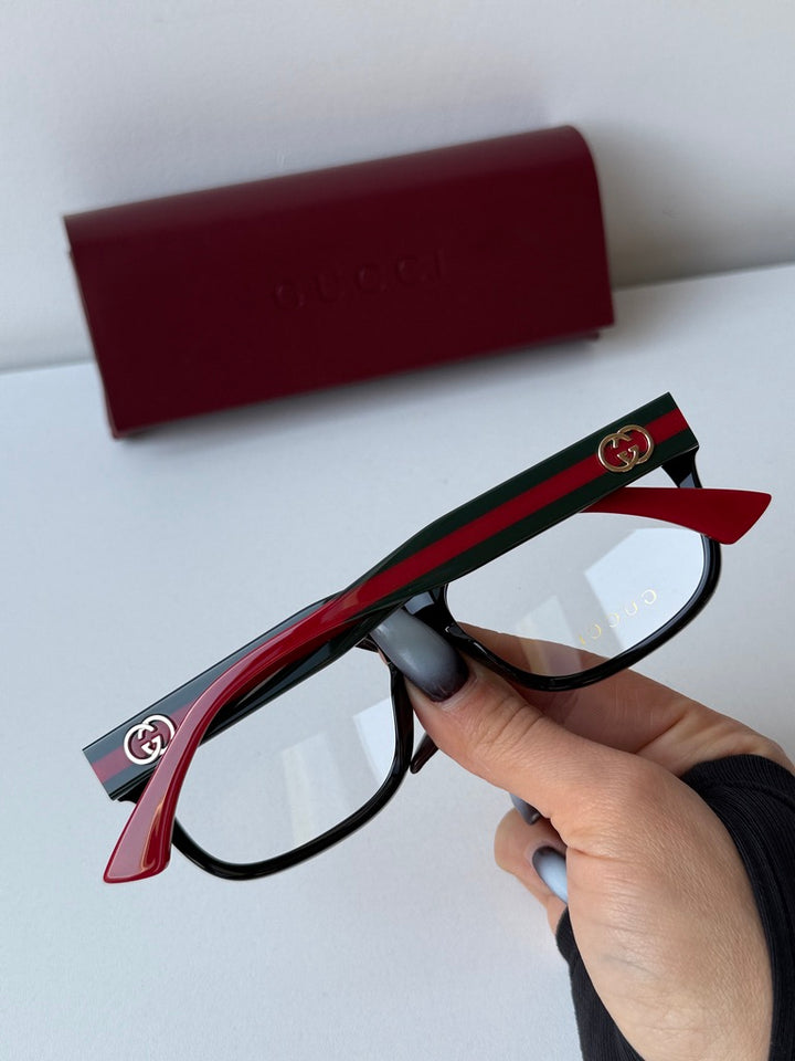 Gucci GG0278ON Black Striped Leg Frames