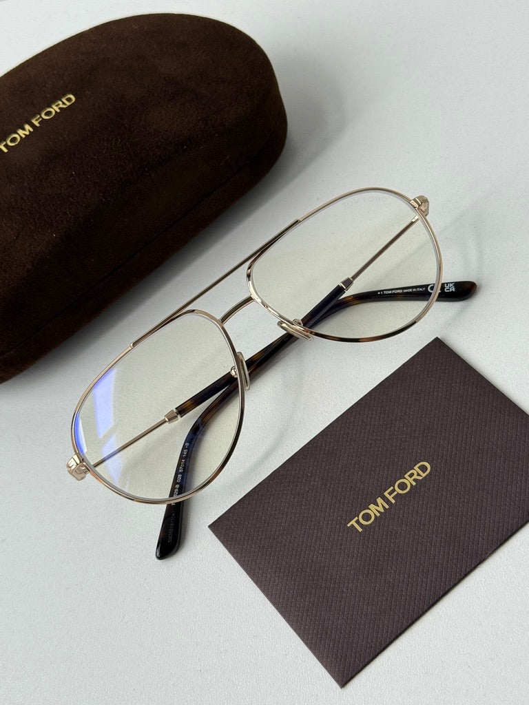 Tom Ford FT5829-B Gold Pilot Bluelight Frames