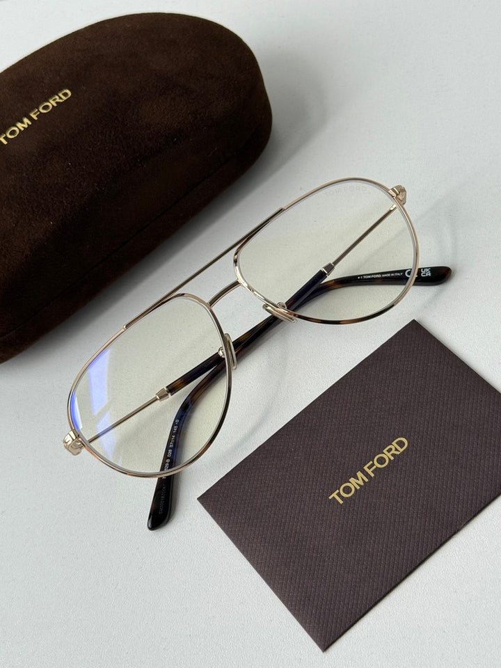 Tom Ford FT5829-B Gold Pilot Bluelight Frames