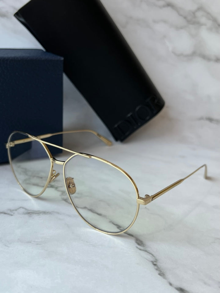 Dior GemDiorO A1U Bluelight Pilot Frames in Gold